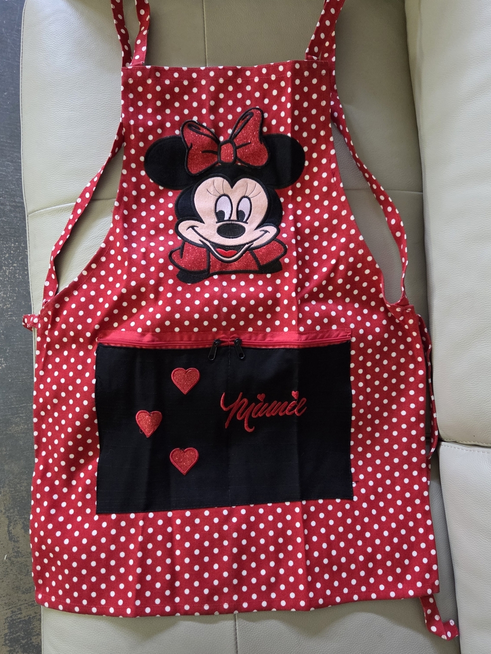 Red Minnie Mouse Polka Dot Apron